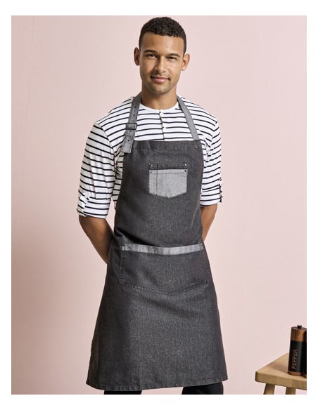 PRE-PR127-Domain Contrast Denim Bib Apron 2